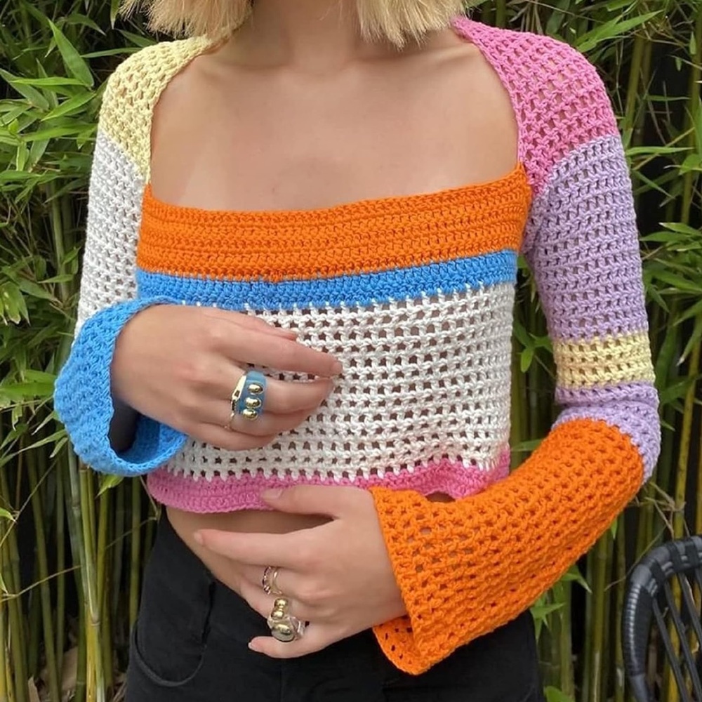 Long Sleeve Cropped Sweater
